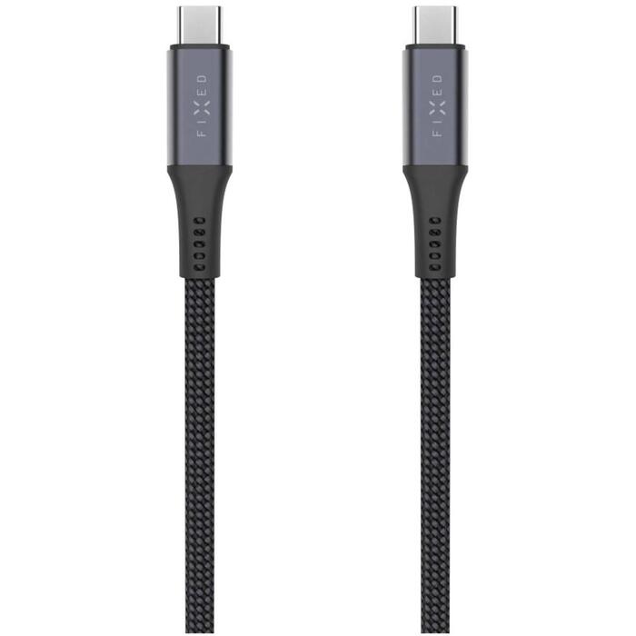 Fixed Braided Cable USB-C/USB-C, 2m, USB4 gen2 20Gbps, 4K 60Hz, 240W | FIXDBP-CC2-GR (FIXDBP-CC2-GR)