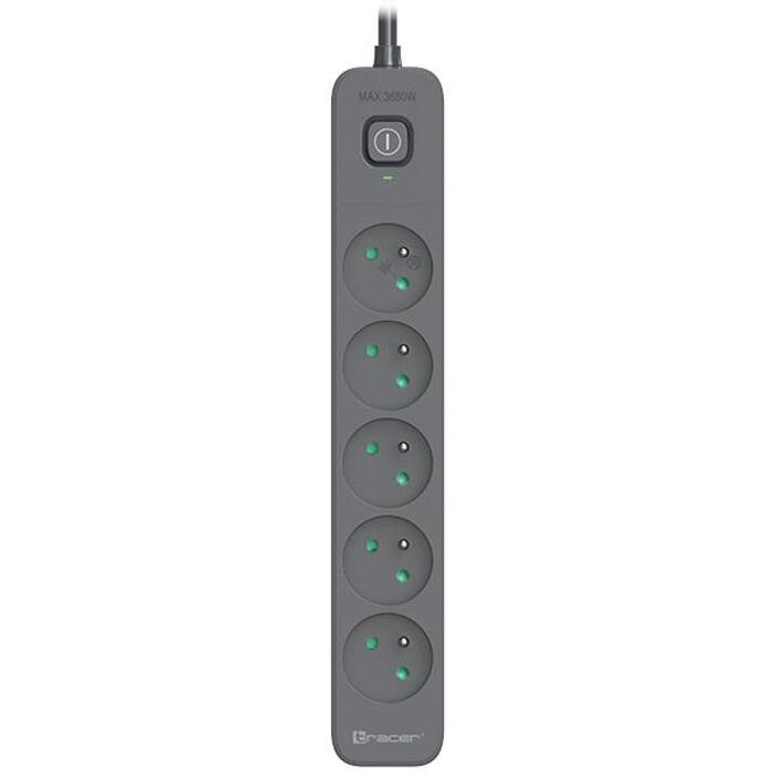 Tracer Pagarinātājs TRALIS47024, 3m, 5 rozetes