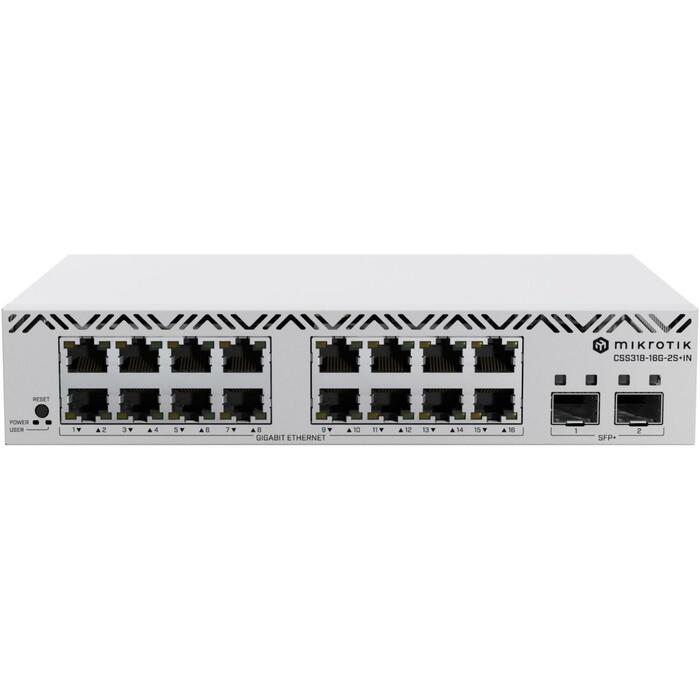 Mikrotik pārvaldāms komutators CSS318-16G-2S+IN, 16 x