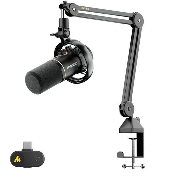 MAONO PD200WS dinamiskais mikrofons, melns, USB-C/XLR/2