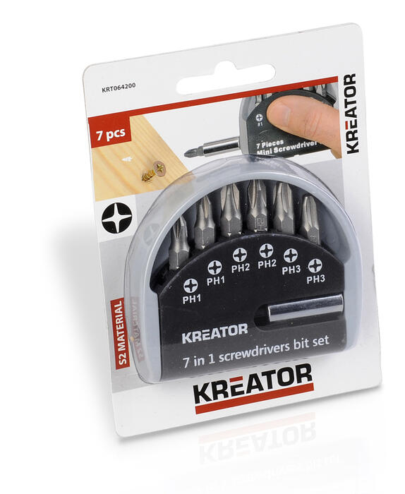 Kreator skrūvgrieža uzgaļu komplekts KRT064200, 7gab