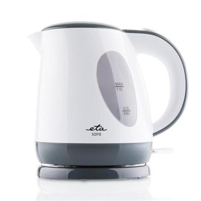 Eta Чайник ETA560490000 SOFIE, 2200 W, 1 L, пластик, 360° вращающаяся база, белый (ETA560490000)
