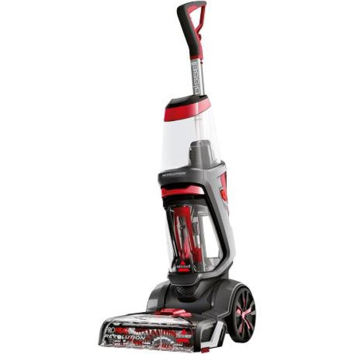 Bissell очиститель ковров ProHeat 2x Revolution 1858N, 800 Вт, 3.7 л, красный/титан, функция стирки, 12 рядов щеток (1858N)