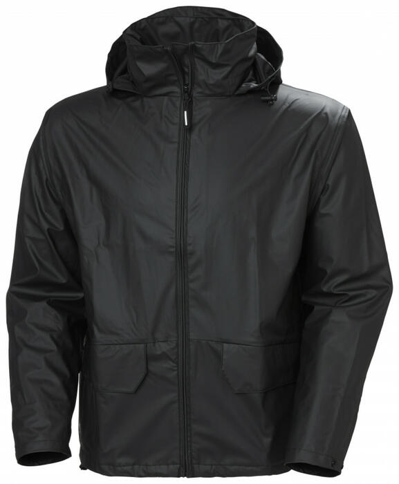 Helly Hansen Дождевик Куртка VOSS 70180_990-L, 0.545 кг, черный, L, PU покрытие, Helox+, светоотражающие элементы (70180_990-L)