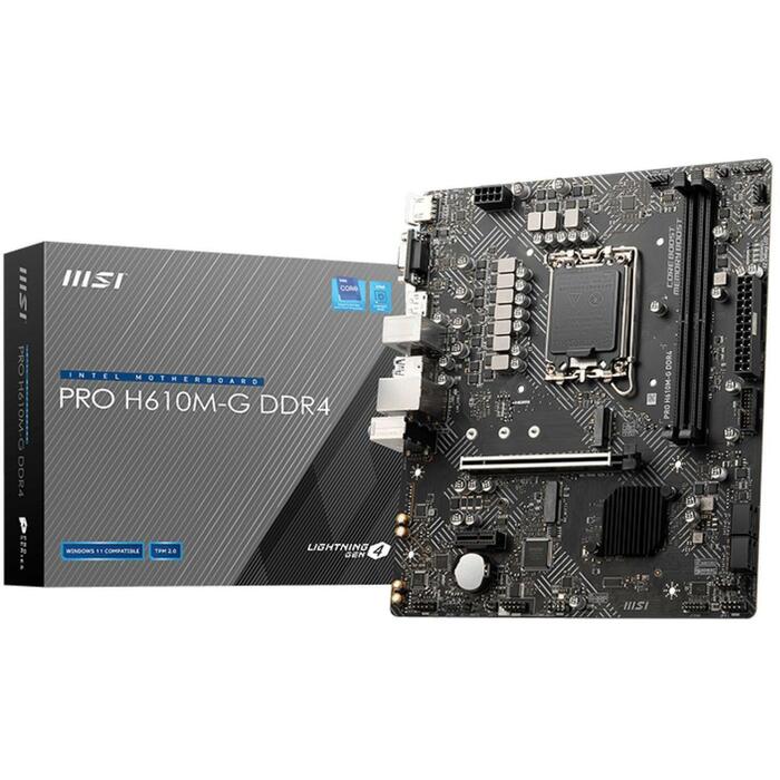 Msi Dēlīte PROH610M-GDDR4, LGA 1700, DDR4