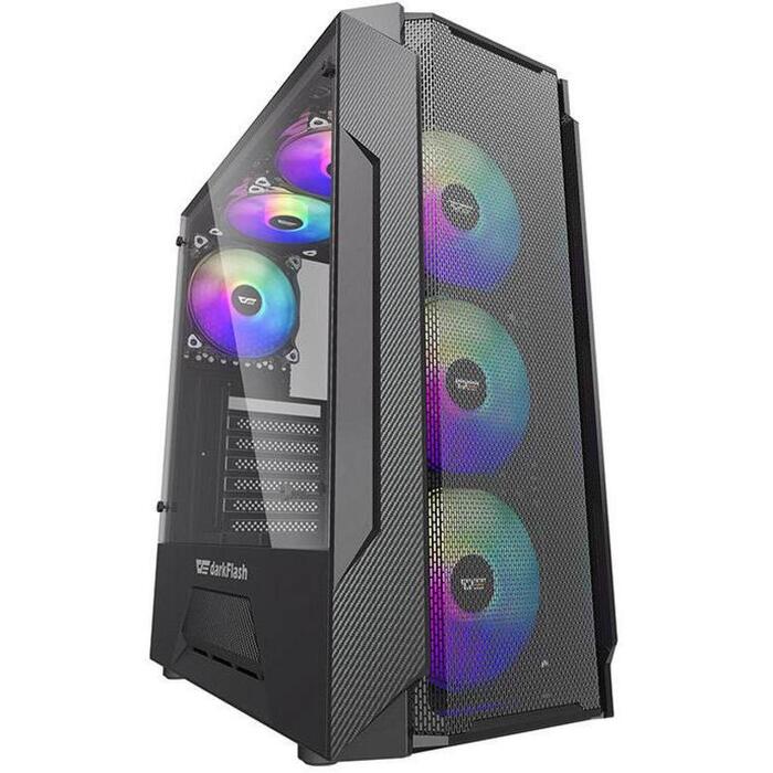 Darkflash LEO datora korpuss, melns, ATX/M-ATX/ITX