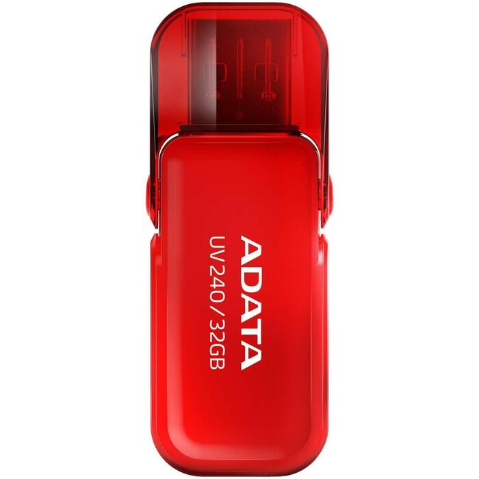 Adata USB флеш-накопитель AUV240-32G-RRD 32GB, USB Type-A, USB 2.0, Красный, Форм-фактор: крышка (AUV240-32G-RRD)