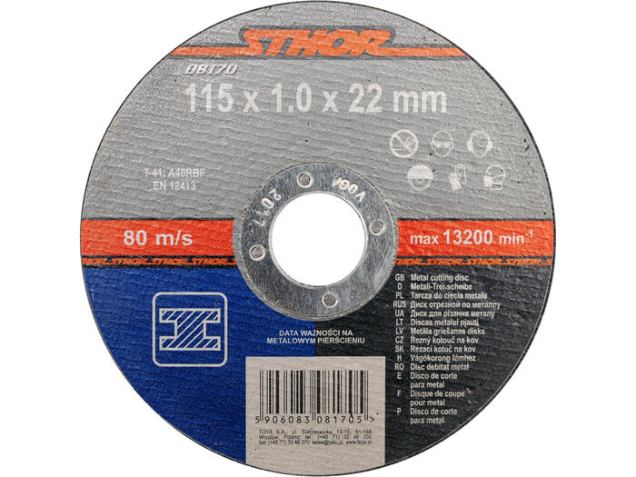 METAL CUTTING DISC 115x1.0x22MM 08170