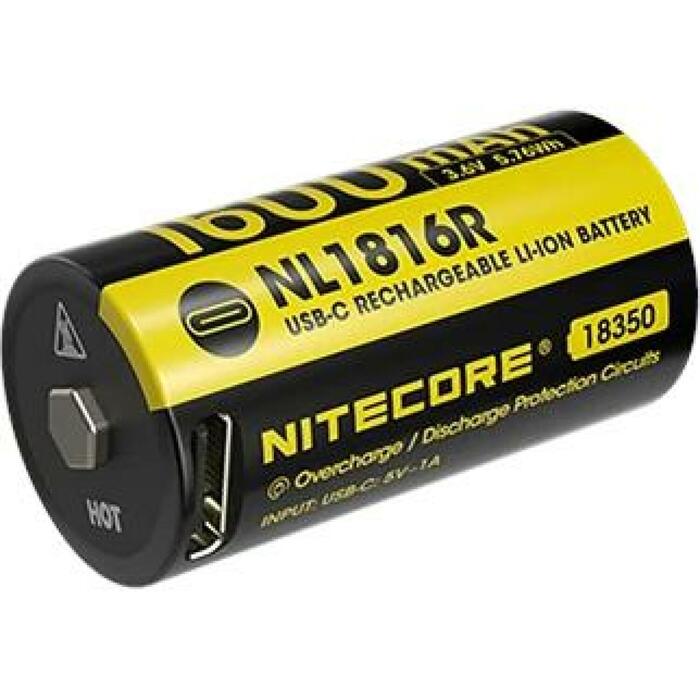 Nitecore Lādējamas baterijas NC-NL1816R, 1600 mAh