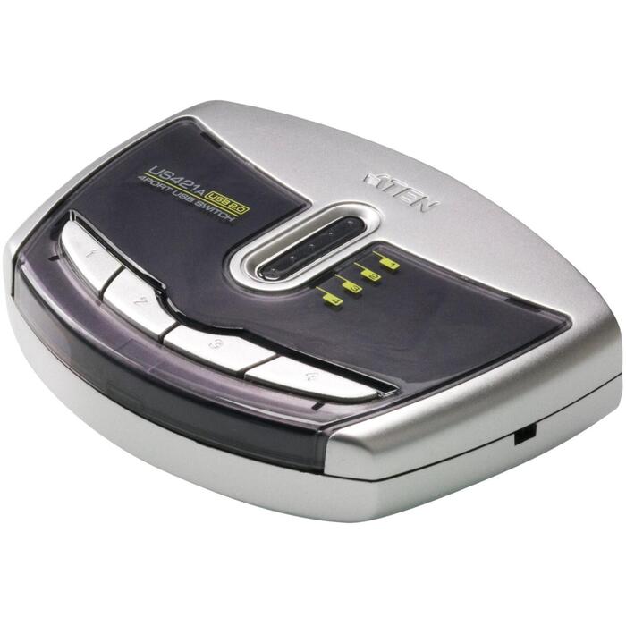 Aten 4-Port USB 2.0 периферийный коммутатор US421A-AT, 4 x USB 2.0, USB питание, 0-40°C (US421A-AT)
