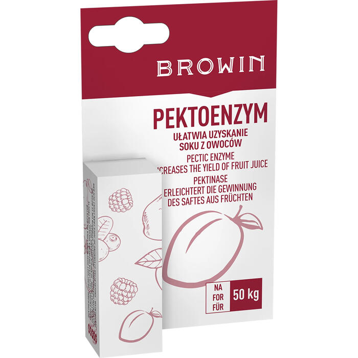 Browin Пектиновый фермент 401400, 10ml, 1.5cm, 13.2cm, 8cm, 10g, эффективный, простой в использовании (401400)