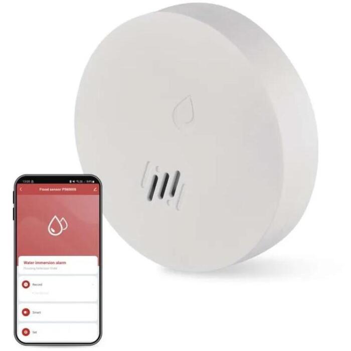 Emos Датчик утечки воды P56000S, 18 × 75 × 75 мм, Zigbee 3.0, 10 лет, IP65, 1 × 3 V CR2, ≤ 80% RH, > 85 дБ (P56000S)