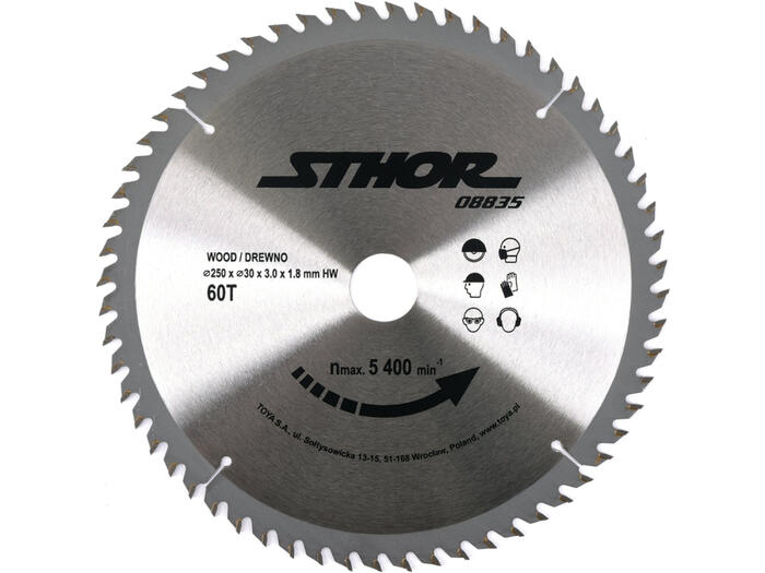TCT BLADE FOR WOOD D250 T60