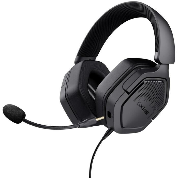 Trust наушники GXT492 Carus, 20-20000 Гц, 1.2 м кабель, 50 мм динамики, съемный микрофон, черный (25447)
