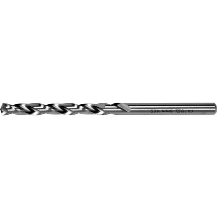 Yato HSS urbis YT-44219, 5 mm, 86 mm, HSS 4241, 135°, krustveida gals, DIN 338, nerūsējošais tērauds, oglekļa tērauds, čuguns (YT-44219)