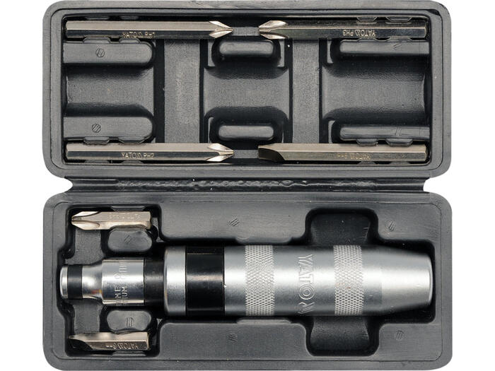 Yato triecienskrūvgriezis YT-2802, 160mm, 7gab., CrV 6150, plakans, Phillips PH, hromēts, satīns, tērauda rokturis (YT-2802)