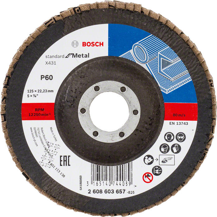 Slīpēšanas disks metālam Standard 125x22mm,60