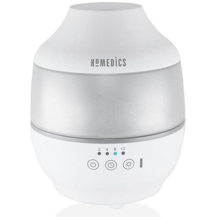 Homedics Gaisa mitrinātājs UHE-CM18-EU, 2l, 25h, 360° sprausla, 7 krāsu naktslampiņa, 2 ātrumi, aromterapija (UHE-CM18-EU)