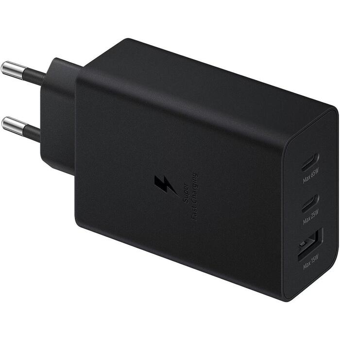 Samsung Trio EP-T6530NBEGEU lādētājs, 65W, 2xUSB-C