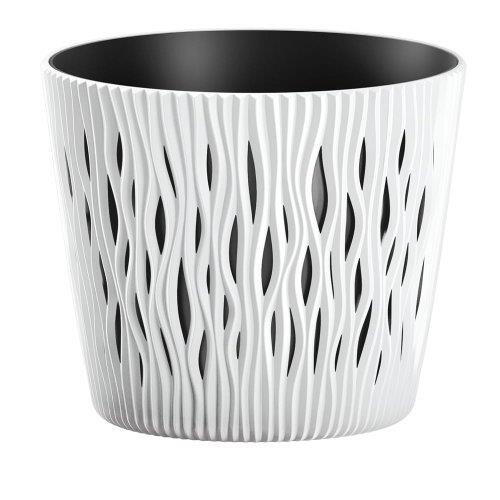 Puķu pods Sandy Round 11x13cm, balts