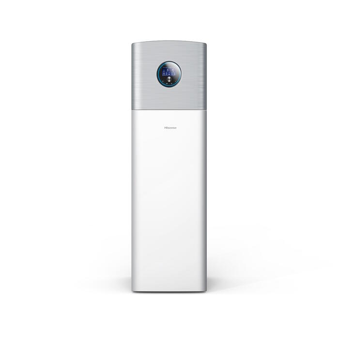 Siltumsūkņa iekštelpu bloks Split tipa ar 4,4 kW jaudu 230 l boileri nerūsējošā tērauda un A+++ efektivitāti balts AHS-044HEDSAA-23 Hisense (AHS-044HCDSAA-23)
