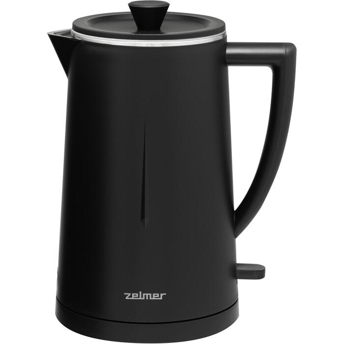 Zelmer Электрический чайник ZCK8020B 71505538P, 1500 W, 1.7 л, черный, нержавеющая сталь, автоматическое отключение (71505538P)