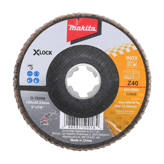 Lameļu slīpdisks X-Lock, 125 mm, Z40