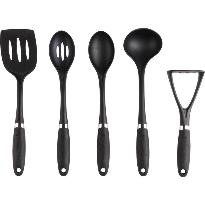 Russell Hobbs Набор кухонных принадлежностей RH03026EU7, 5 предметов, нейлон, черный цвет, 5 единиц (RH03026EU7)