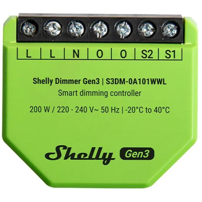 Shelly Dimmer Gen3 WiFi Gaismas Kontrolieris
