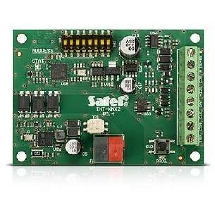 Satel INTEGRA INT-KNX-2 Модуль интеграции KNX системы, 80 x 57 мм, 0.032 кг (INT-KNX-2)