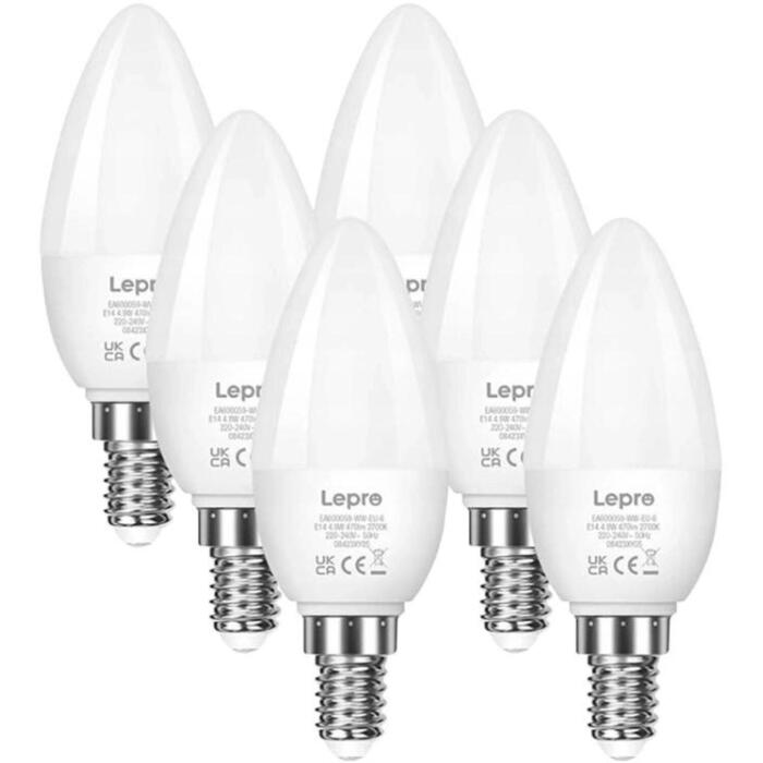 LEPRO 600059-WW-EU-6 LED sveču spuldze E14