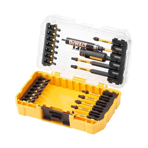 Dewalt Набор бит для отвертки DT70744T-QZ, 1/4", 25 шт, PH2, PZ2, PZ3, T10, T15, T20, T25, T30, FLEXTORQ, ToughCase (DT70744T-QZ)