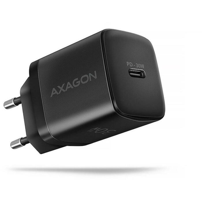 Axagon зарядное устройство ACU-PD30 30W, 1x USB-C, 100-240V, быстрая зарядка, защита от перегрузки, черный (ACU-PD30)