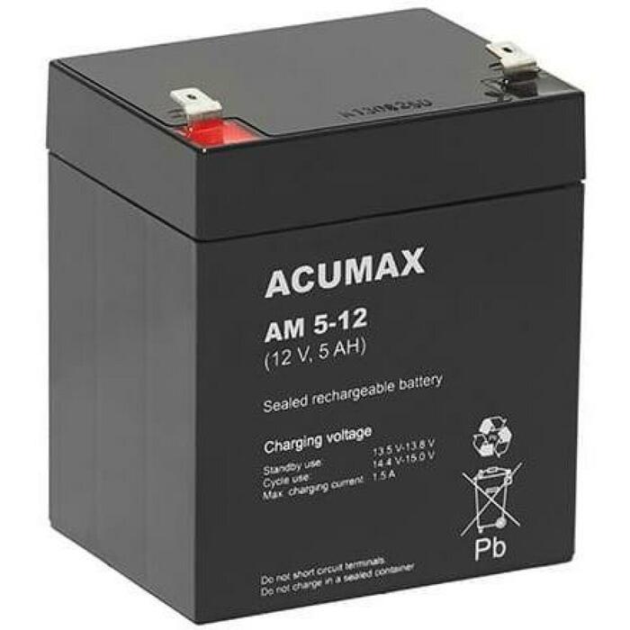 Emu Аккумулятор AM5-12T2, 12 В, 5 Ач, VRLA AGM, 1,9 кг, 70 мм x 90 мм x 107 мм, 75 А, 1 шт. (AM5-12T2)