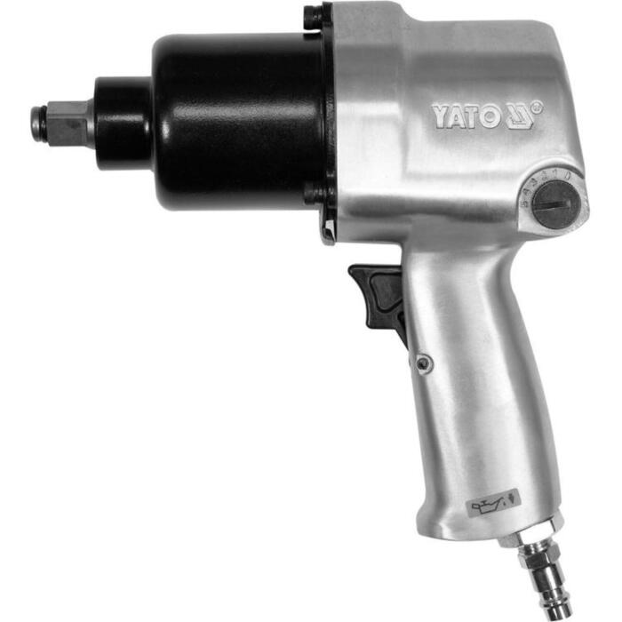 Yato pneimatiskā uzgriežņu atslēga YT-09528, 1000 Nm, 1/2" (12.7 mm), 6000 min⁻¹, 120 l/min, 0.63 MPa, TWIN HAMMER (YT-09528)