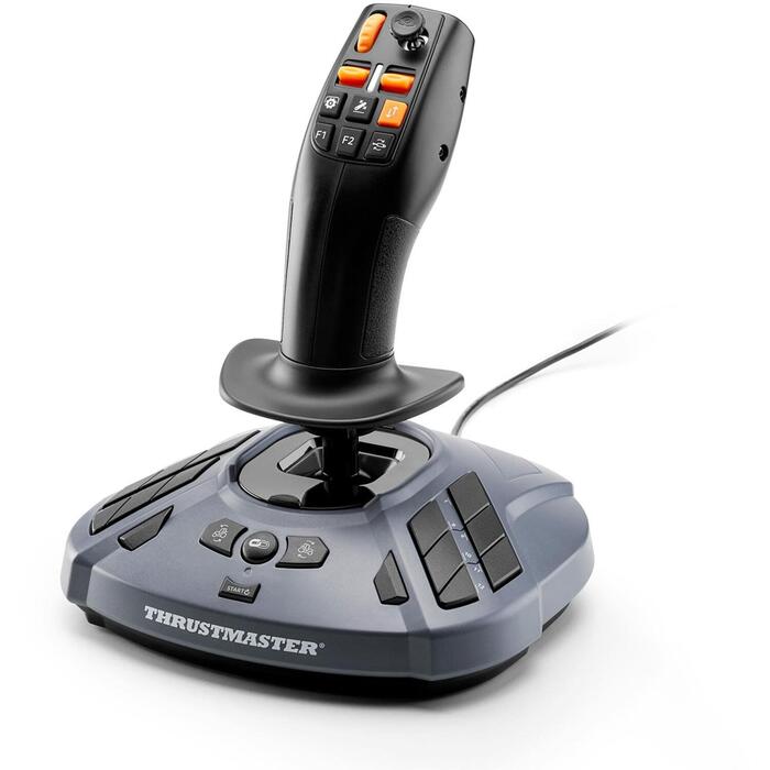 Thrustmaster Joystick SimTask Farmstick 4160881, 3 ass, 33 pogas, USB-C, ergonomisks dizains, H.E.A.R.T tehnoloģija (4160881)