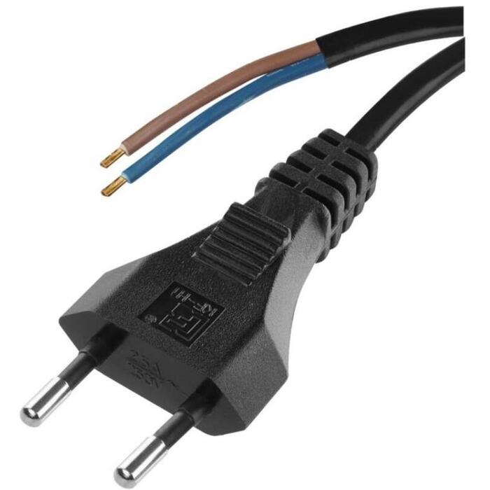 Emos Кабель питания S19273, 3м, 2x0,75мм2, черный, PVC, H03VVH2-F, 1 шт, подвешенный (S19273)