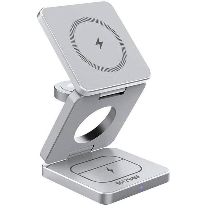 BlitzWolf BW-IW30 bezvadu lādētājs 3in1, USB-C