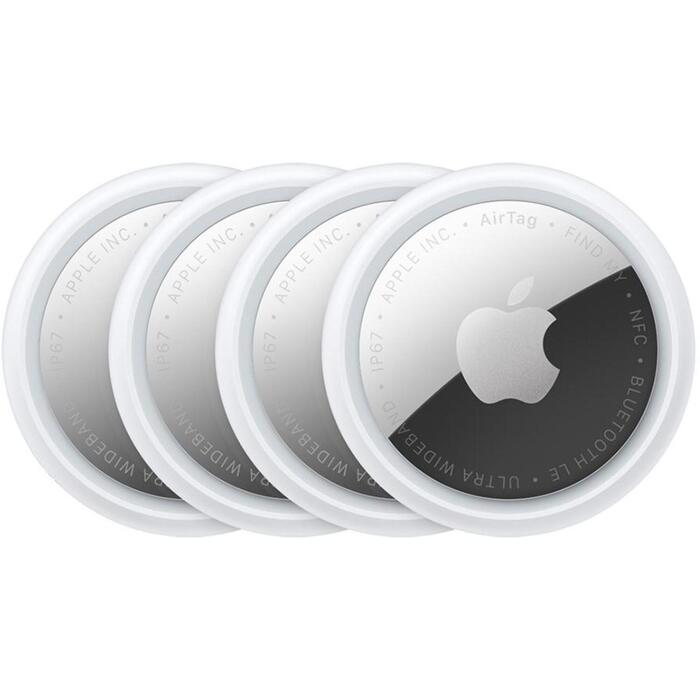 Apple AirTag (2-е поколение) 4 упаковки MFEA4ZM/A, 11,8 г, CR2032, IP67, Bluetooth, NFC, встроенный динамик, акселерометр (MFEA4ZM/A)