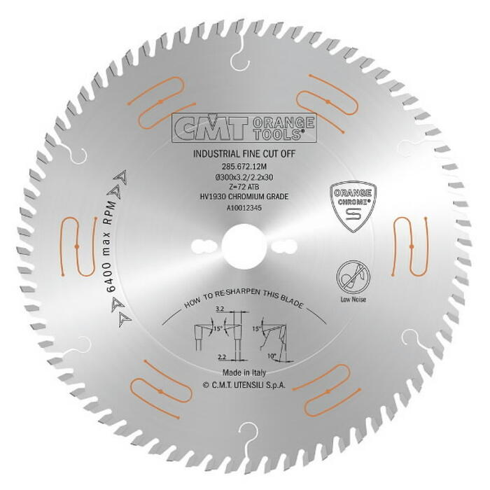 CMT Zāģripa kokam 285.760.48H, 160mm, 20mm, 48 zobi, 2,2mm, 1,6mm, 5°, 15° ATB (285.760.48H)