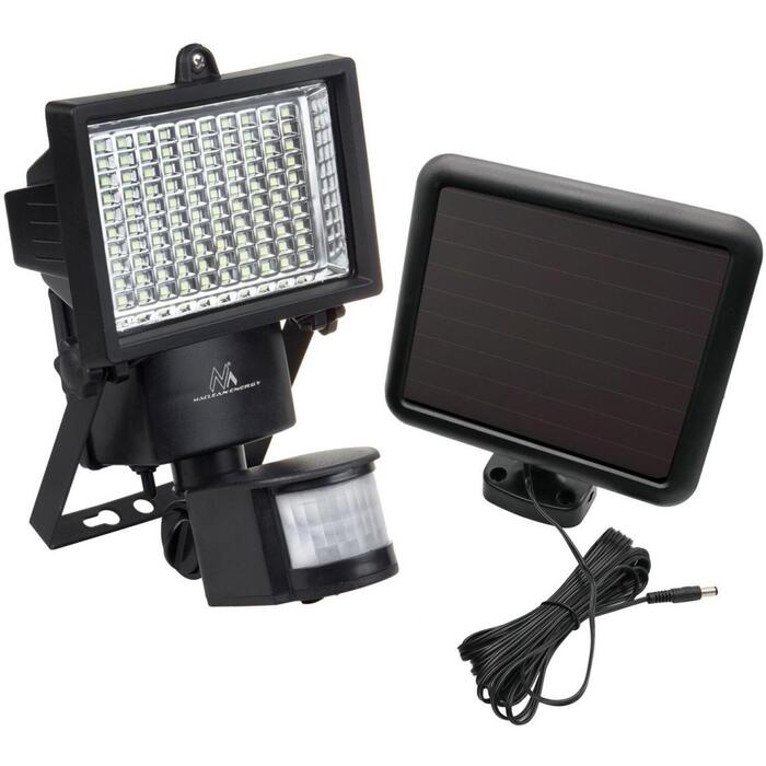 Maclean Saules prožektors MCE442, 6W, 360lm, 6000K, IP44, kustības sensors, krēslas sensors (MCE442)