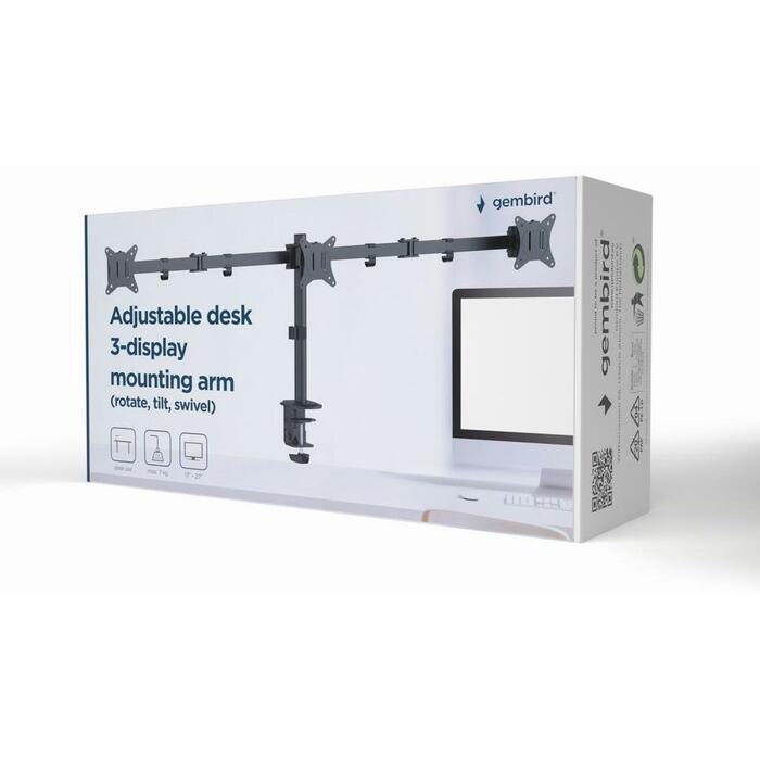 Gembird LCD monitors stiprinājuma roka MA-D3-01