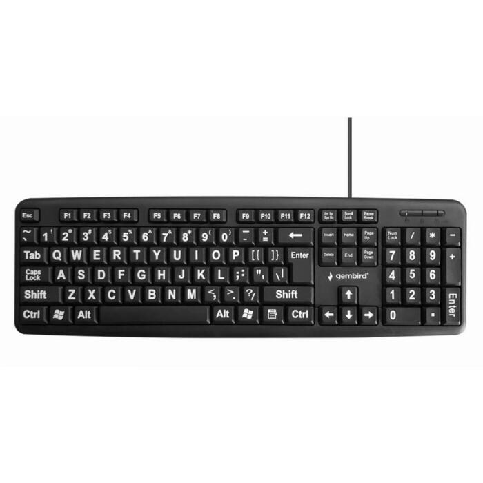 Gembird klaviatūra KB-US-103, 104 taustiņi, USB