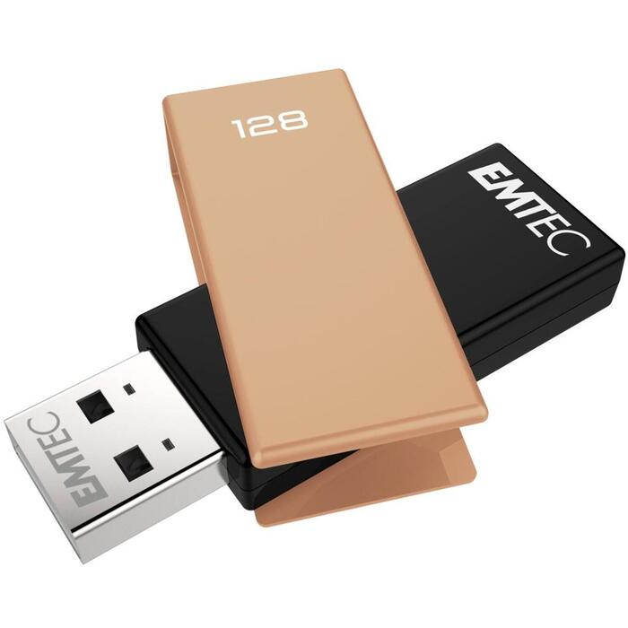 Emtec USB флешка ECMMD128GC352, 128GB, 15Mbps, 5Mbps, пластик, кирпично-оранжевый/черный (ECMMD128GC352)