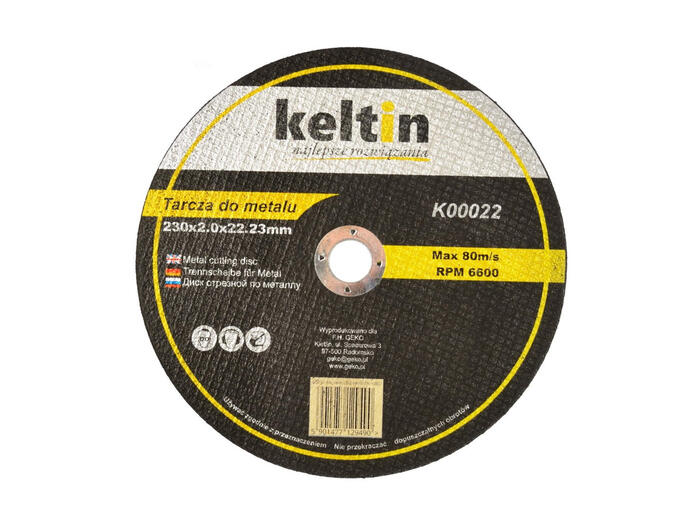 Keltin metāla griešanas asmens K00022, 230x2