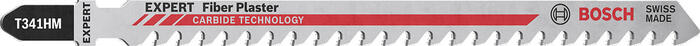 3 figūrzāģa asmeņi T341HM Fiber Plaster, Figūrzāģiem EXPERT FIBER PLASTER T341HM FIGŪRZĀĢA ASMENS, 2608900564, BOSCH (2608900564)