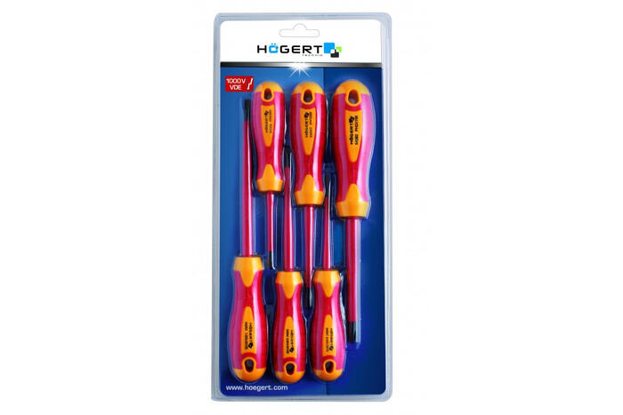 Hogert HT1S996 Izolētu skrūvgriežu komplekts, 6