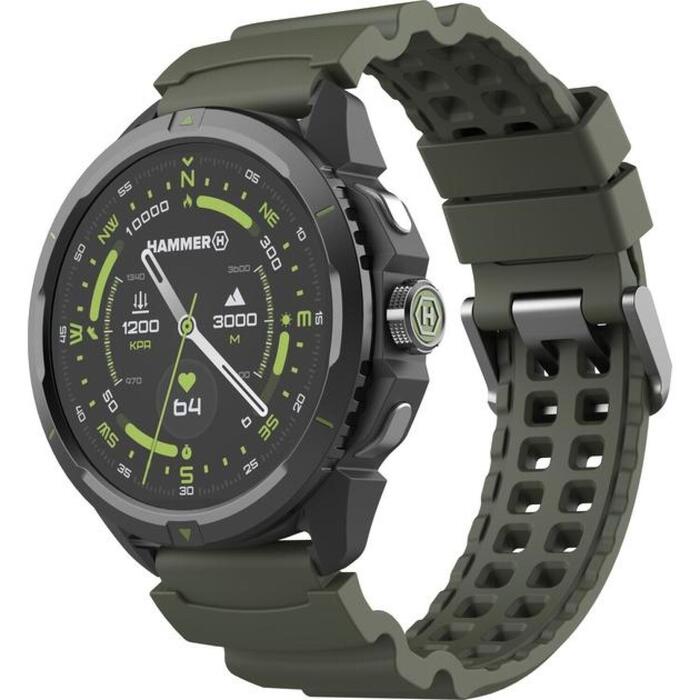 Hammer умные часы Watch 2 SMA003047, 1.5-дюймовый AMOLED 466x466, 530 мАч, 15 дней, 5 ATM, GPS, Bluetooth 5.3, военная версия (SMA003047)