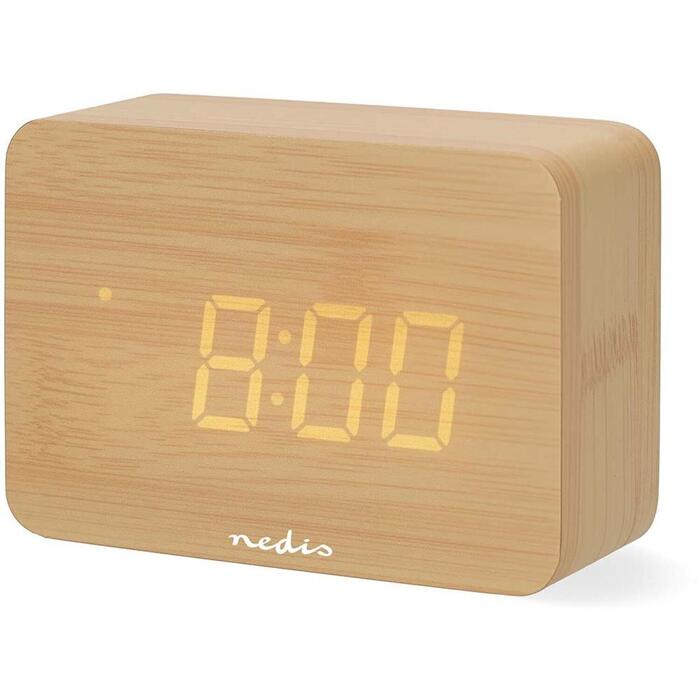 Nedis digitālais radio modinātājs CLDK2008BN, koka