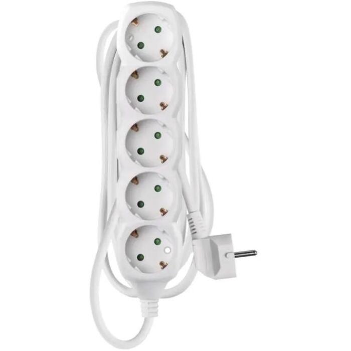 Emos Удлинитель P0523R, 3м, 5×2P+PE ГЕРМАНСКИЙ, ПВХ, 3680Вт, защита от детей (P0523R)